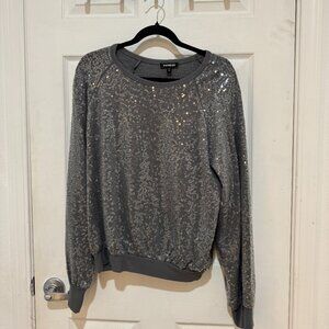 Long Sleeve sequin sweatshirt